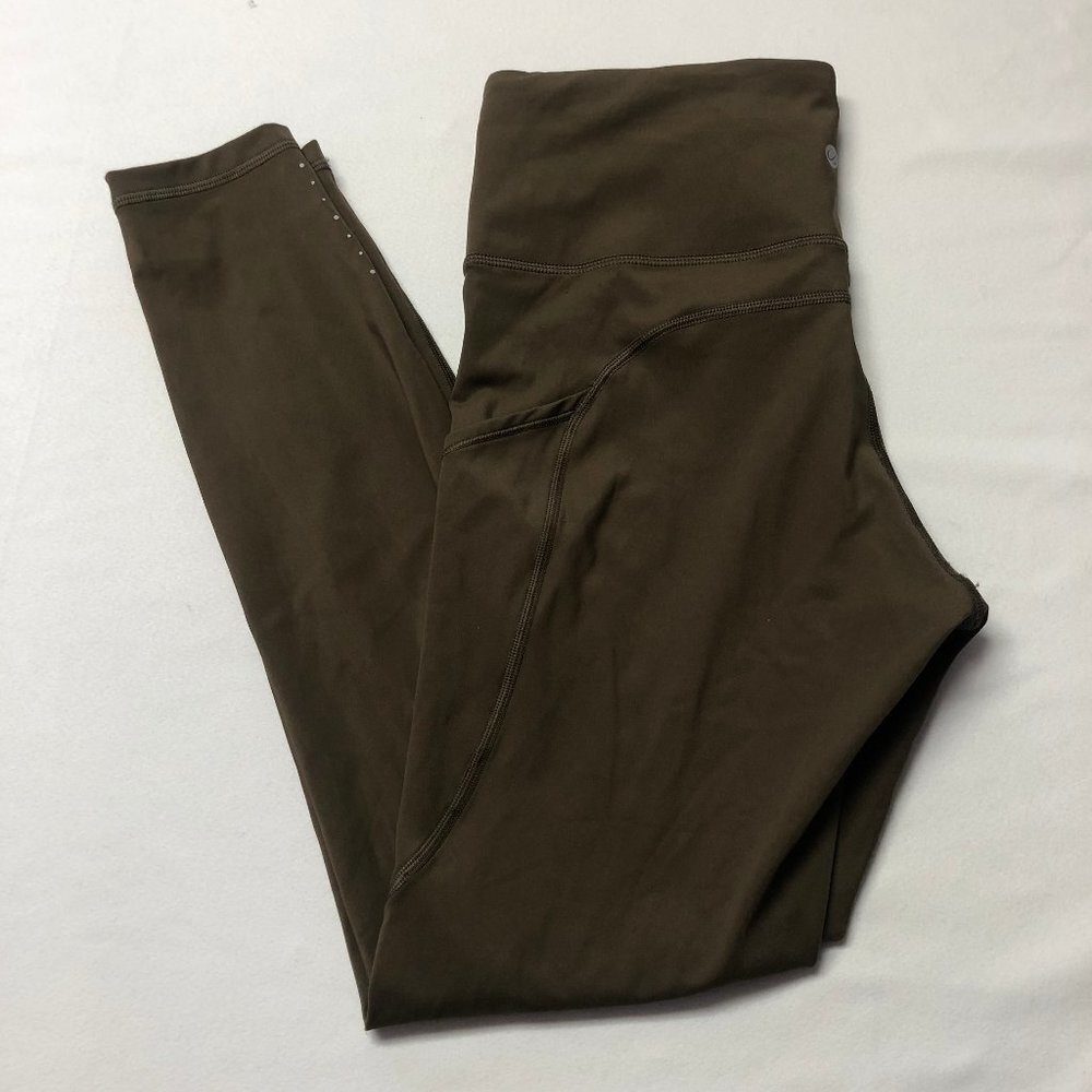 CRZ Yoga Dark Olive Athletic Workout Exercise Leggings